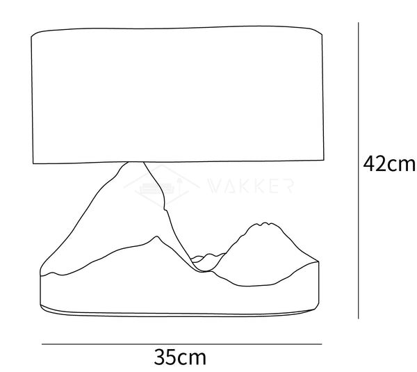 MINIHOUZZ Landscape Table Lamp dimensions visual representation