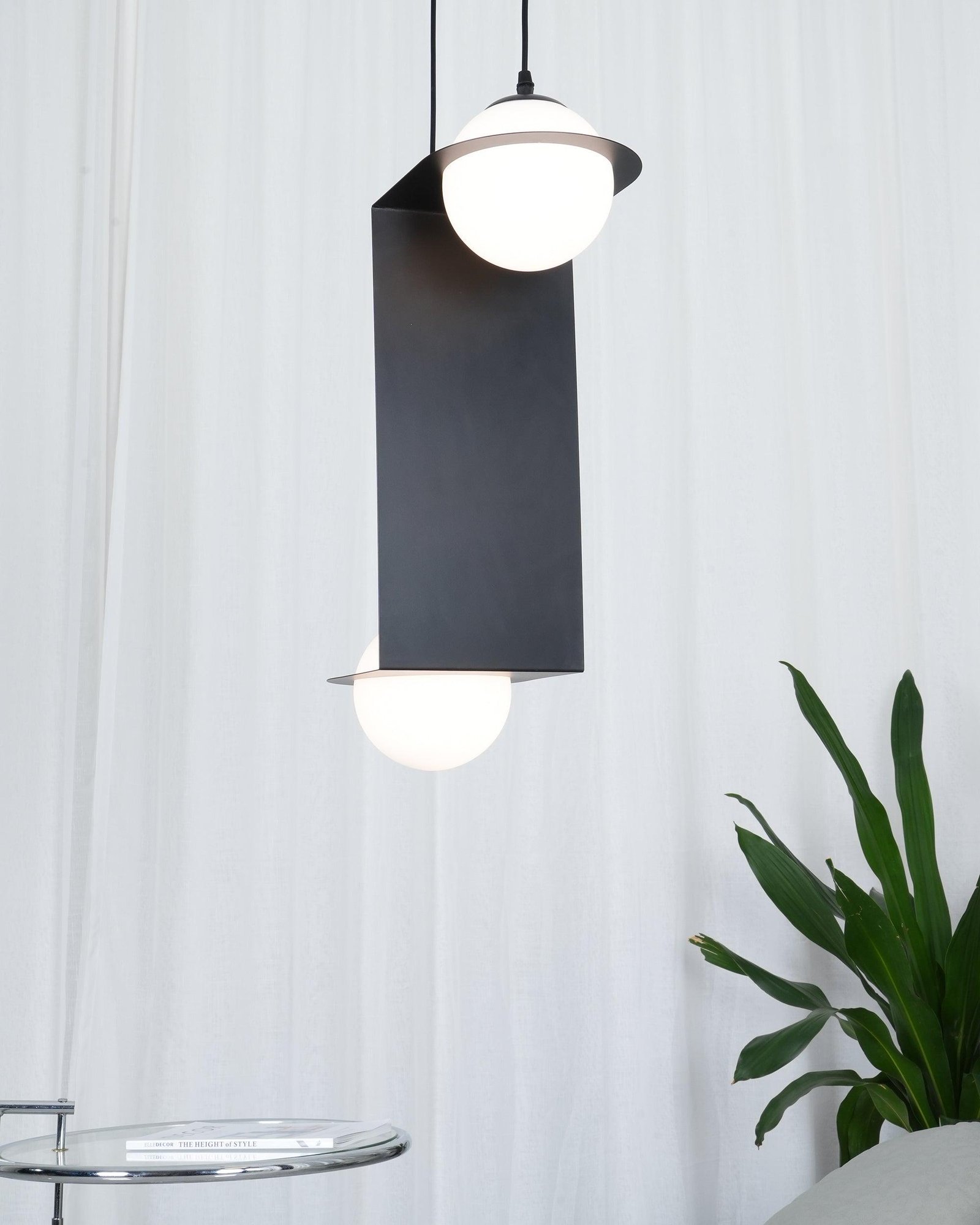 Black Glass Pendant Lamp