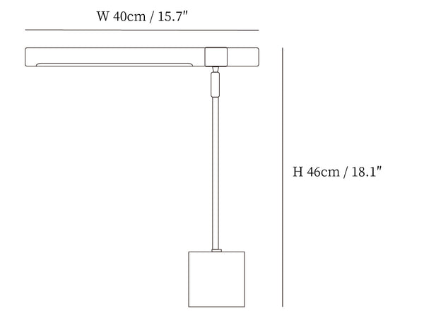 MINIHOUZZ Work Linear Wood LED Task Light Dimensions