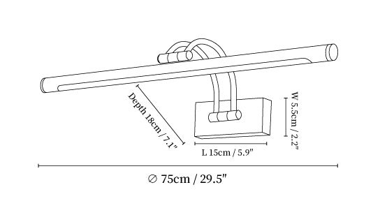 Minhouzz Linear Vanity Wall Light size dimensions