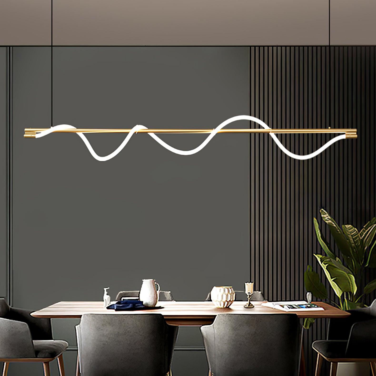 Linear Curve Island Chandelier