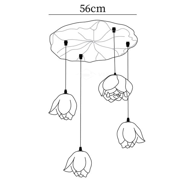Lotus Chandelier 4-Head Model A Dia 56cm