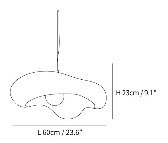 Eterna Wabi Sabi Pendant Light Dimensions