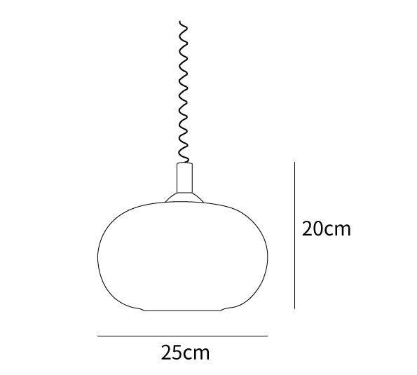 Macaron Spring Pendant Light dimensions