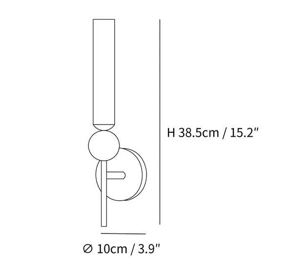 Marble Vertical Wall Lamp Size Model B