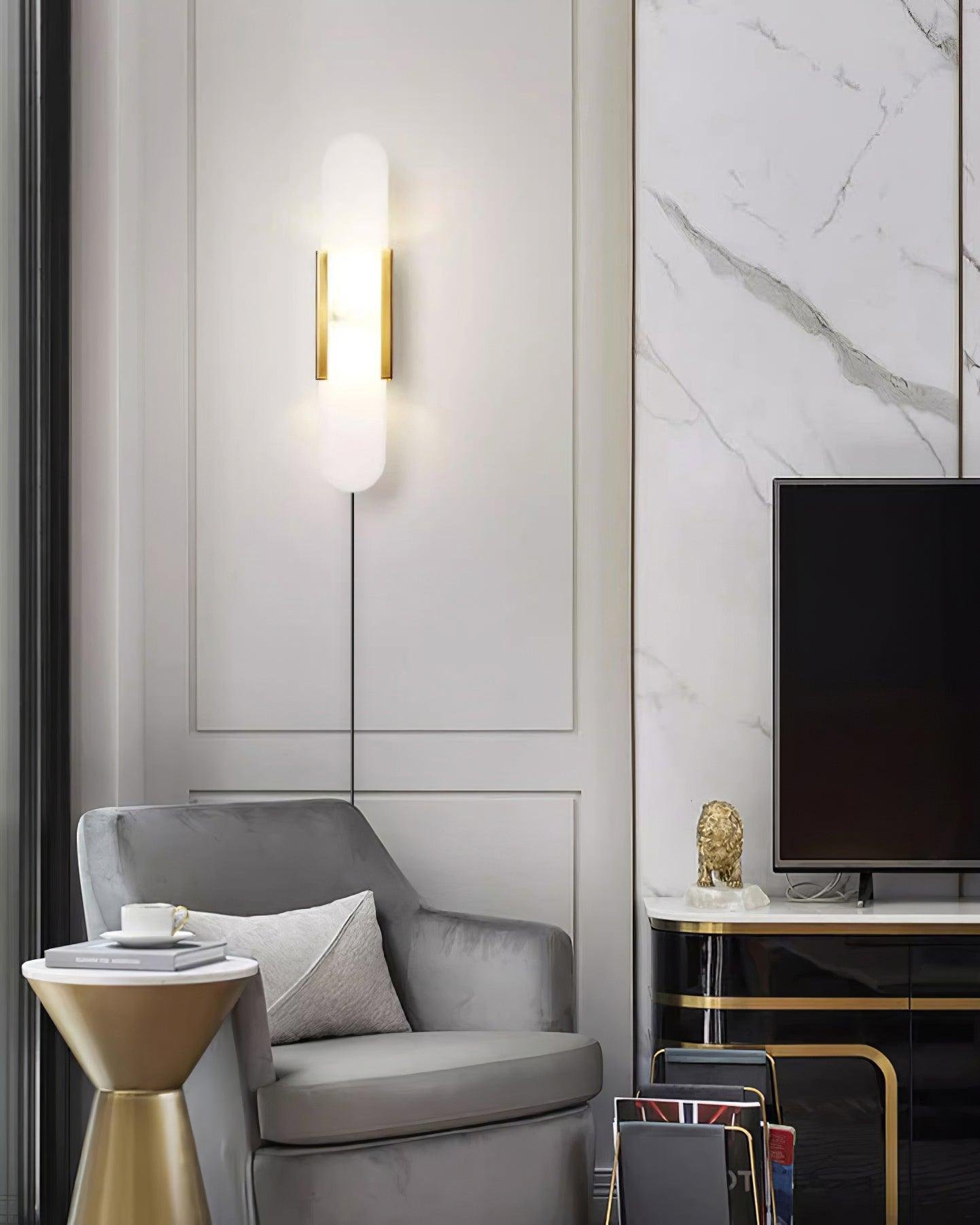Melange Elongated Plug In Sconce