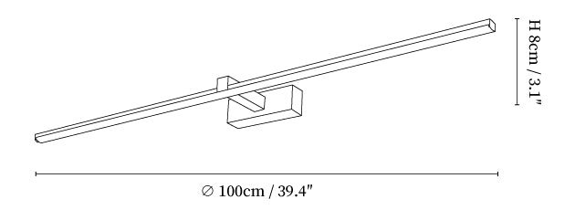 Metal Linear Mirror Wall Light