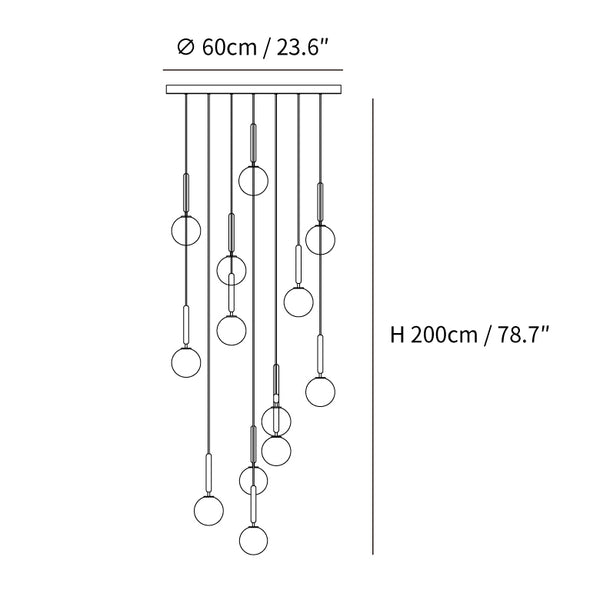 Scandiluxe Pendant Lamp 13-Heads