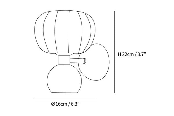 Moderno Cream Sconce Dimensions