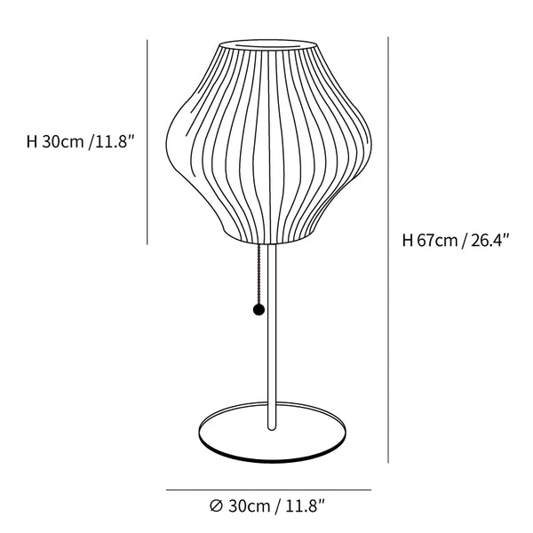 Minhouzz Table Lamp Model C Dimensions