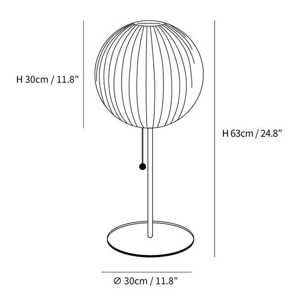 Minhouzz Table Lamp Model B Dimensions