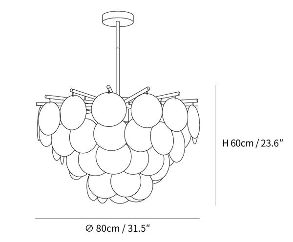 Nimbus Chandelier size diagram