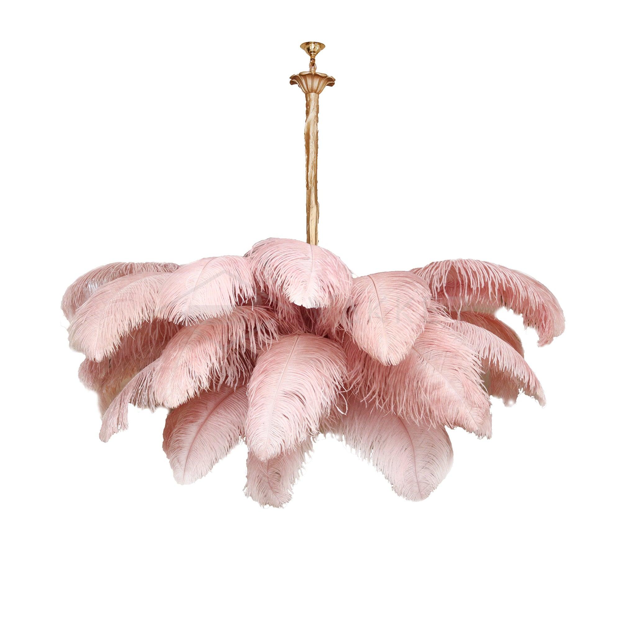Ostrich Feather Pendant Lamp