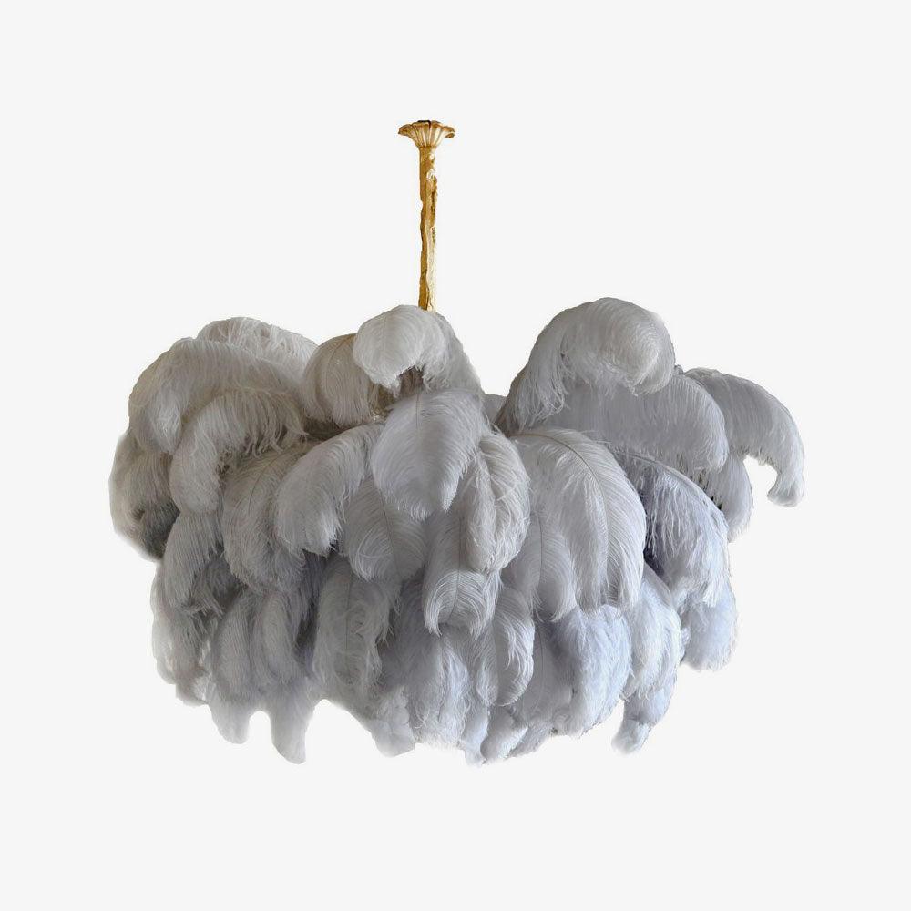 Ostrich Feather Pendant Lamp