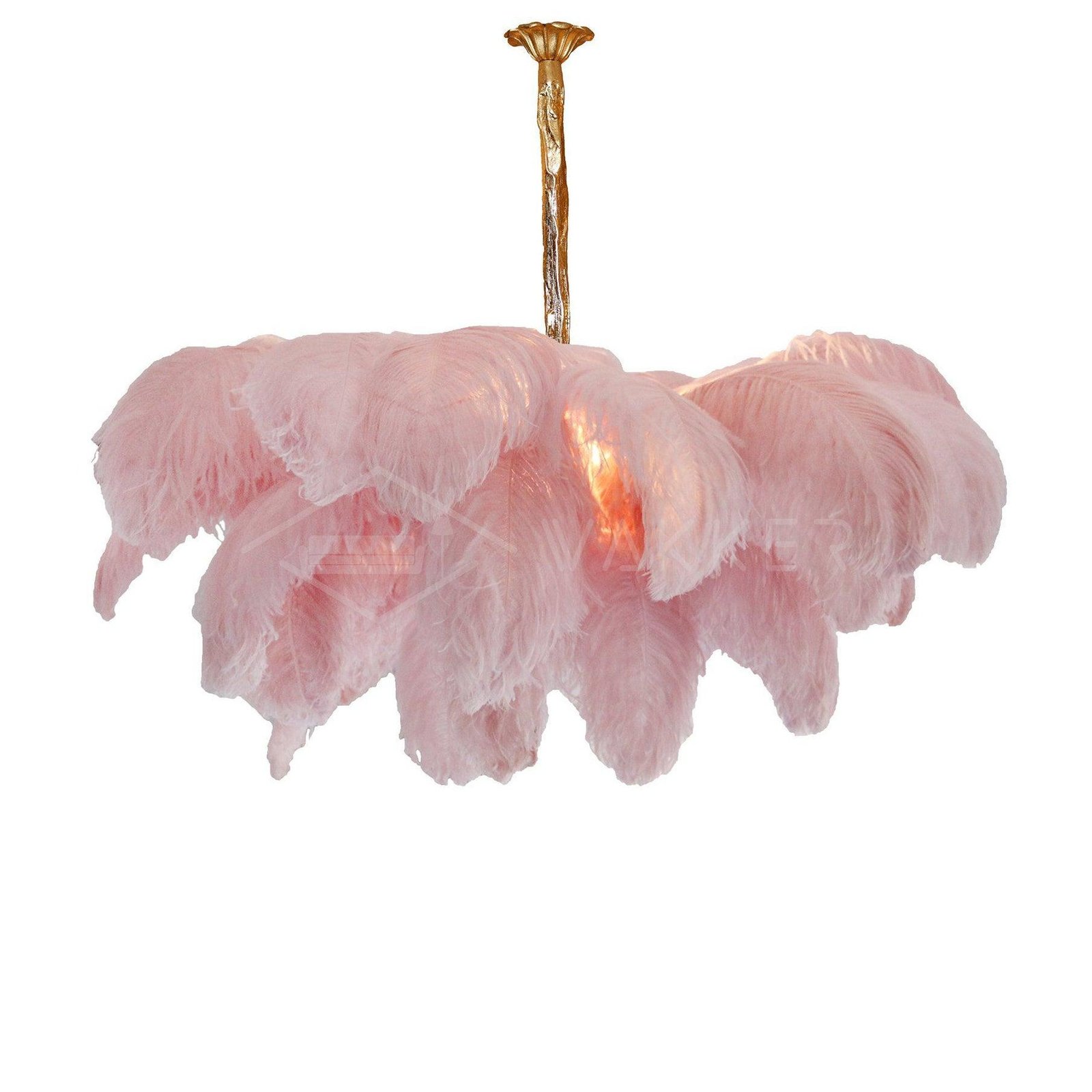 Ostrich Feather Pendant Lamp