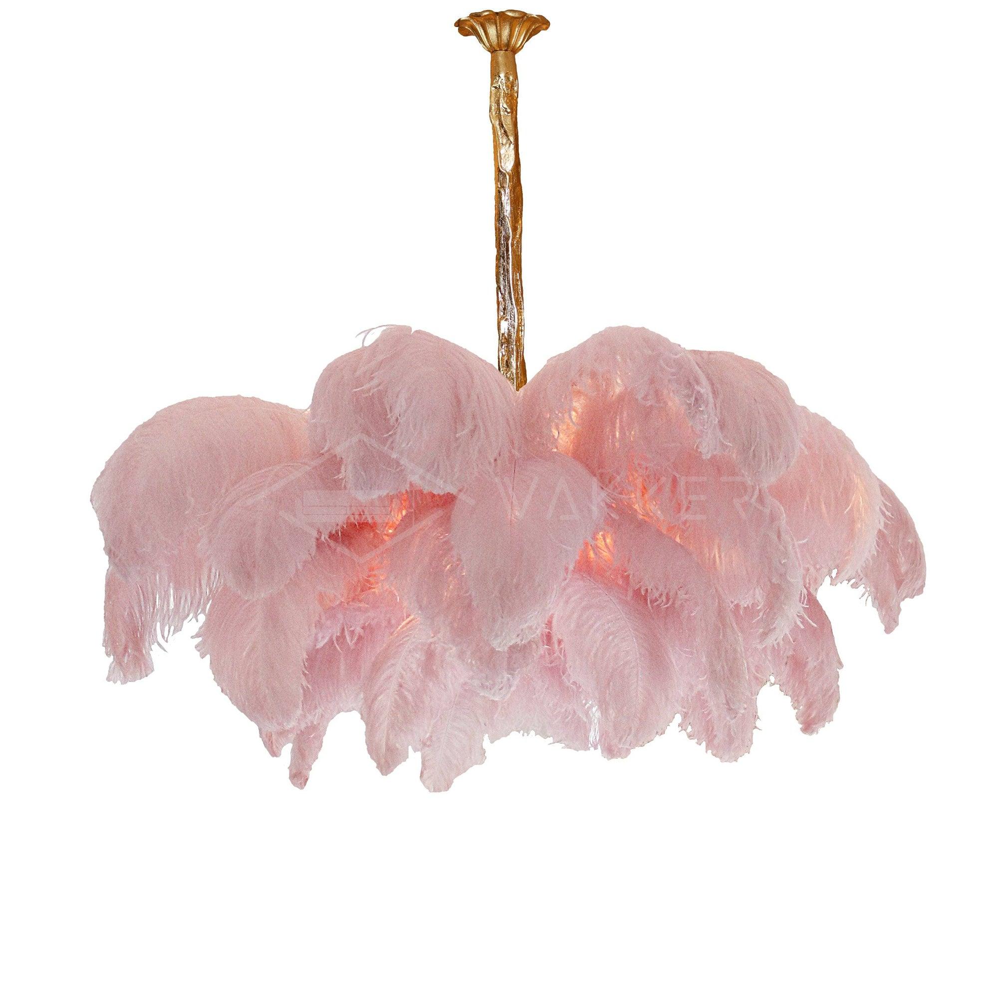 Ostrich Feather Pendant Lamp