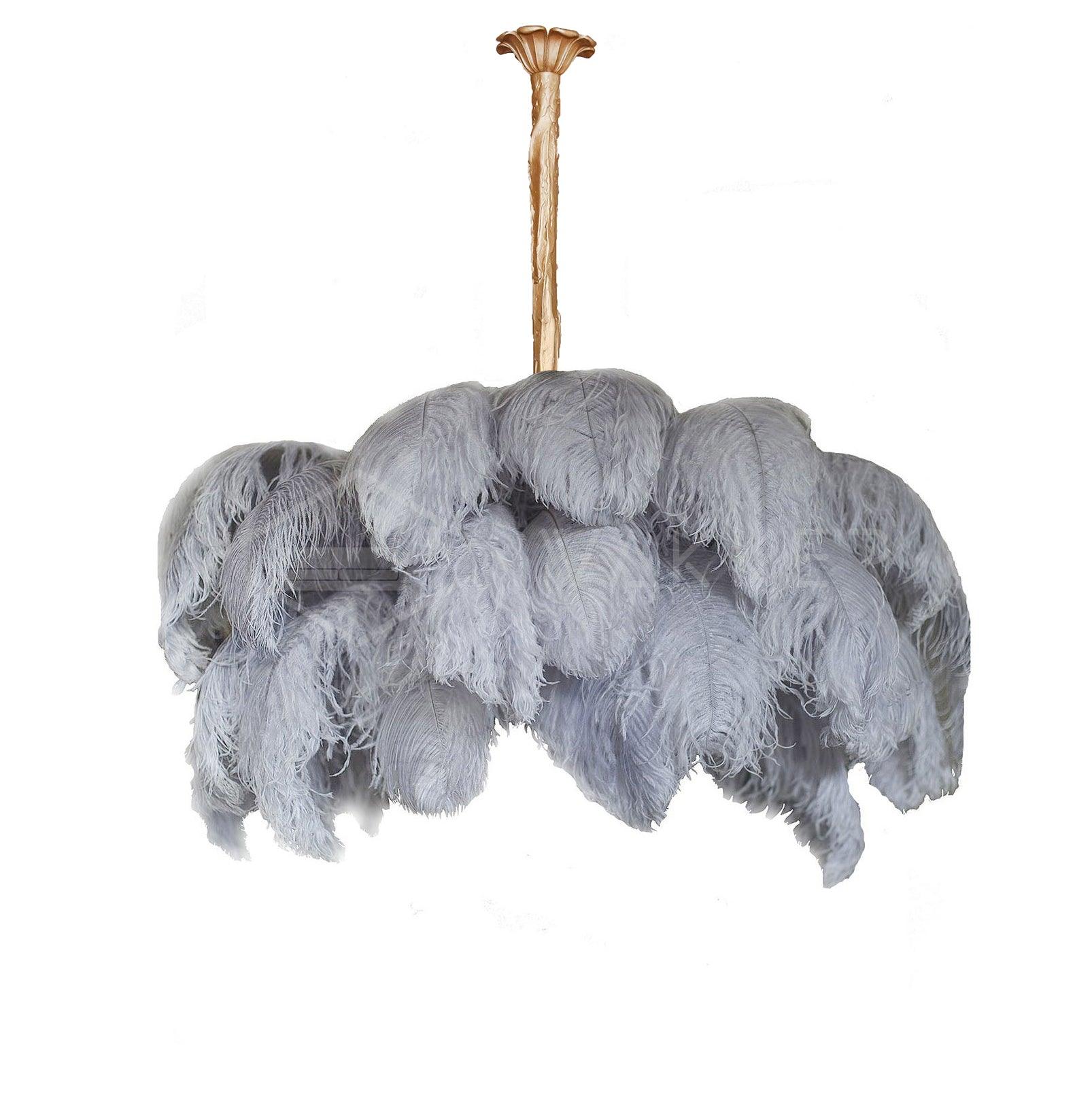 Ostrich Feather Pendant Lamp