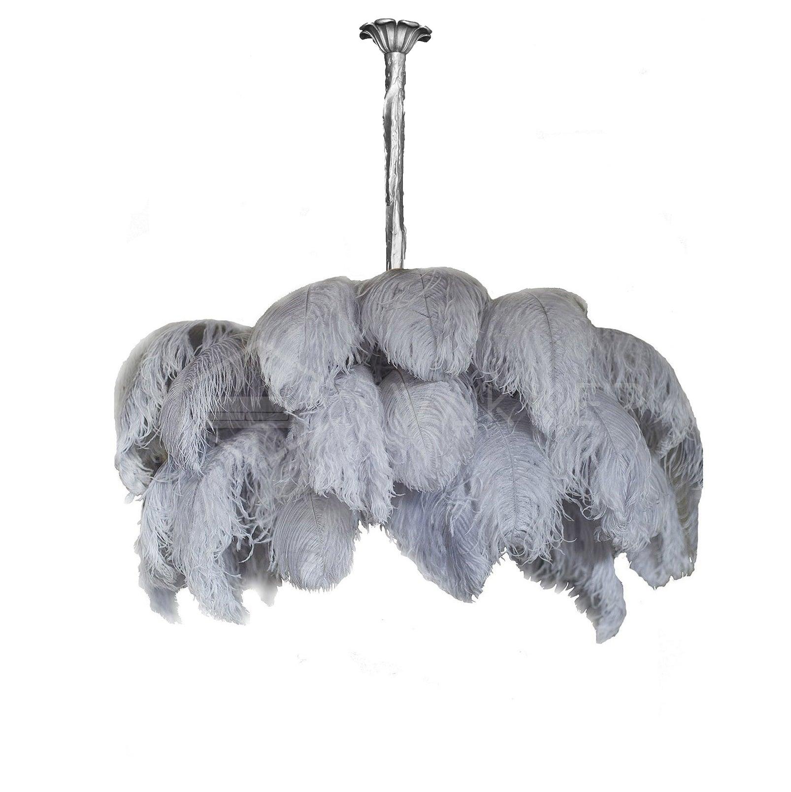 Ostrich Feather Pendant Lamp