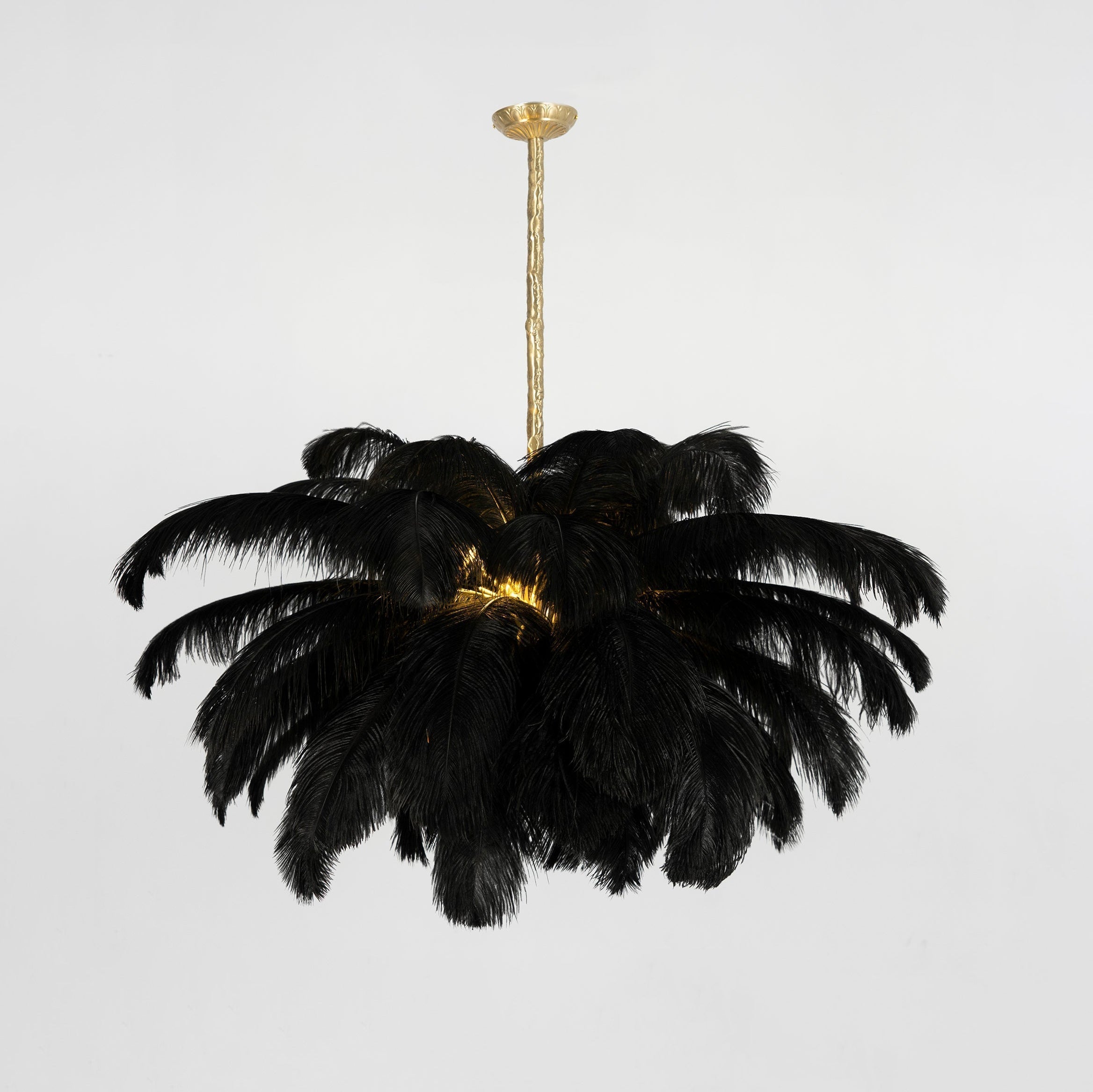 Ostrich Feather Pendant Lamp