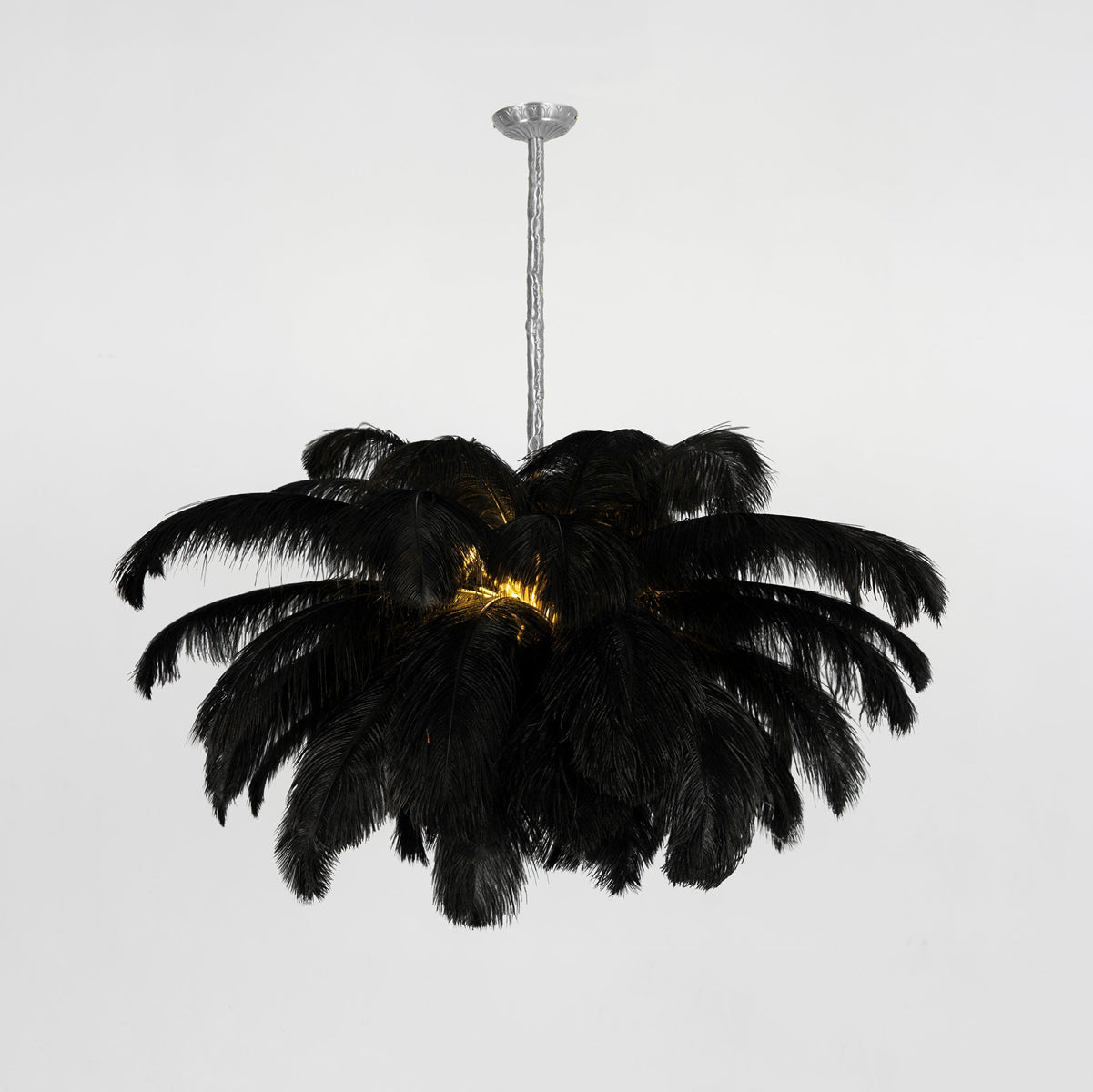 Ostrich Feather Pendant Lamp
