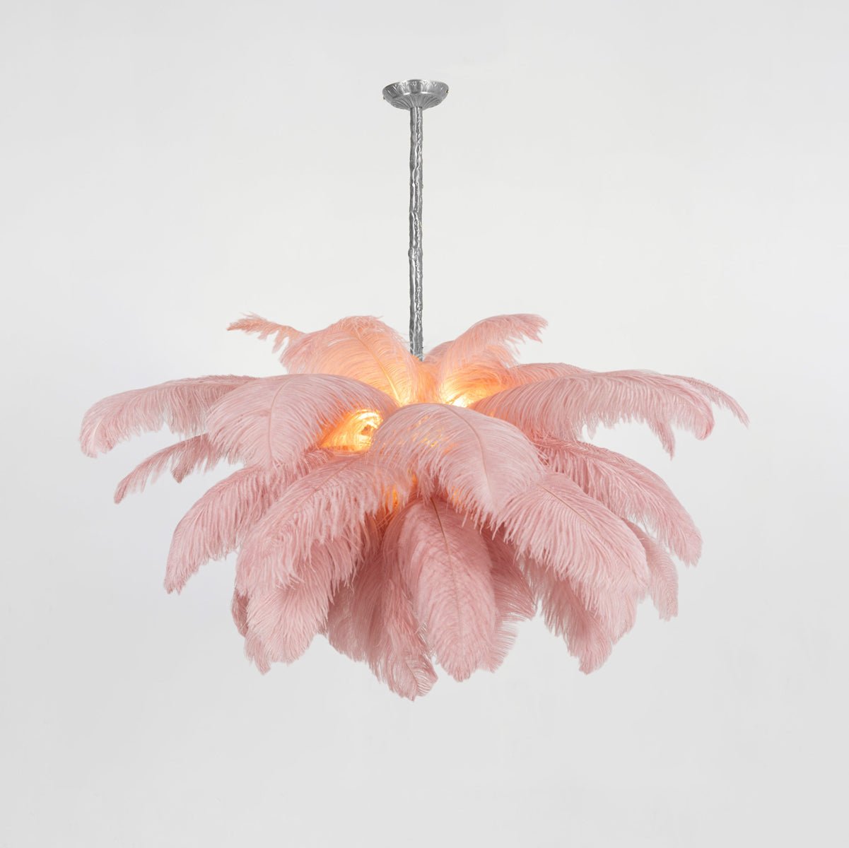 Ostrich Feather Pendant Lamp