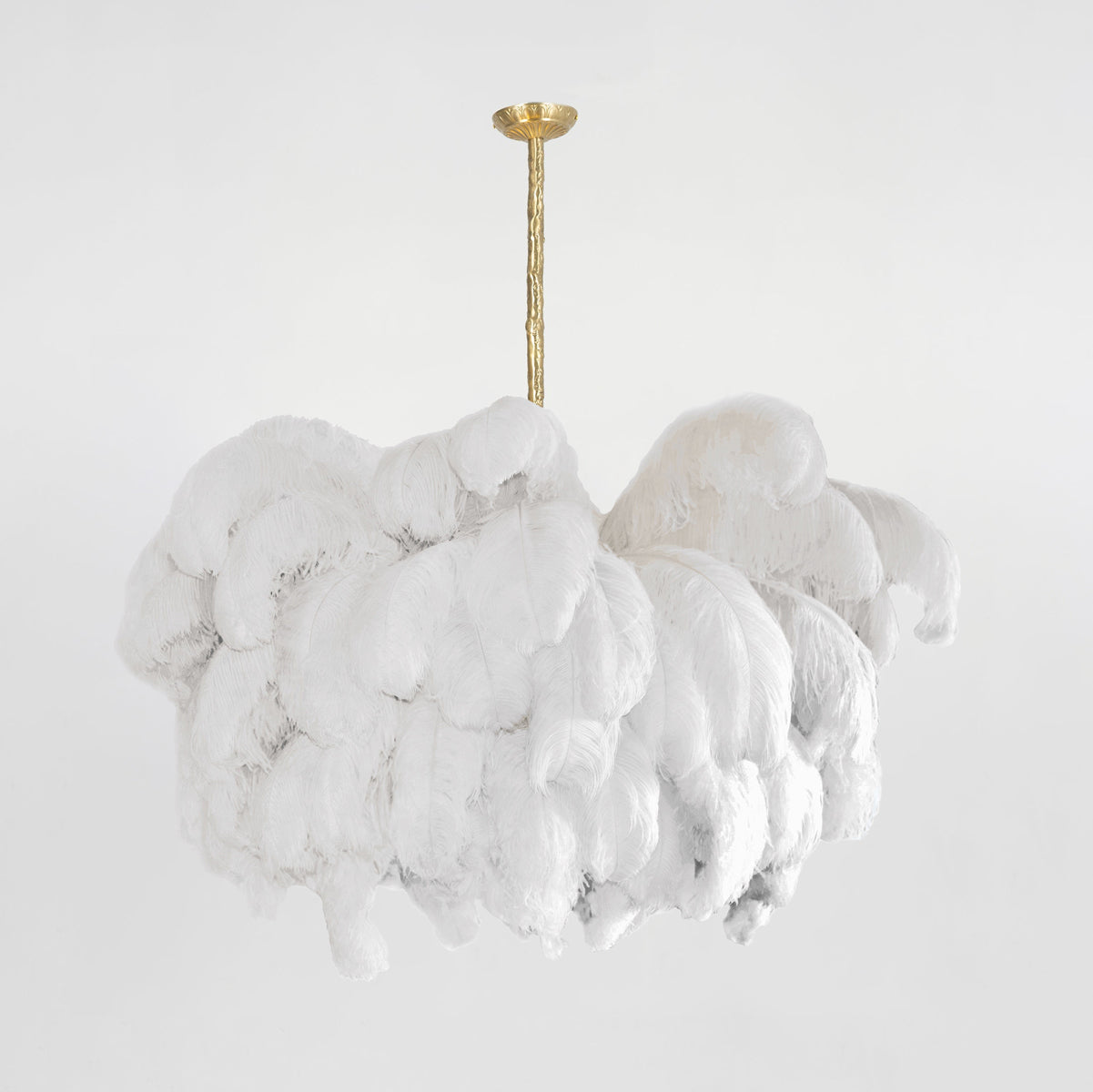 Ostrich Feather Pendant Lamp