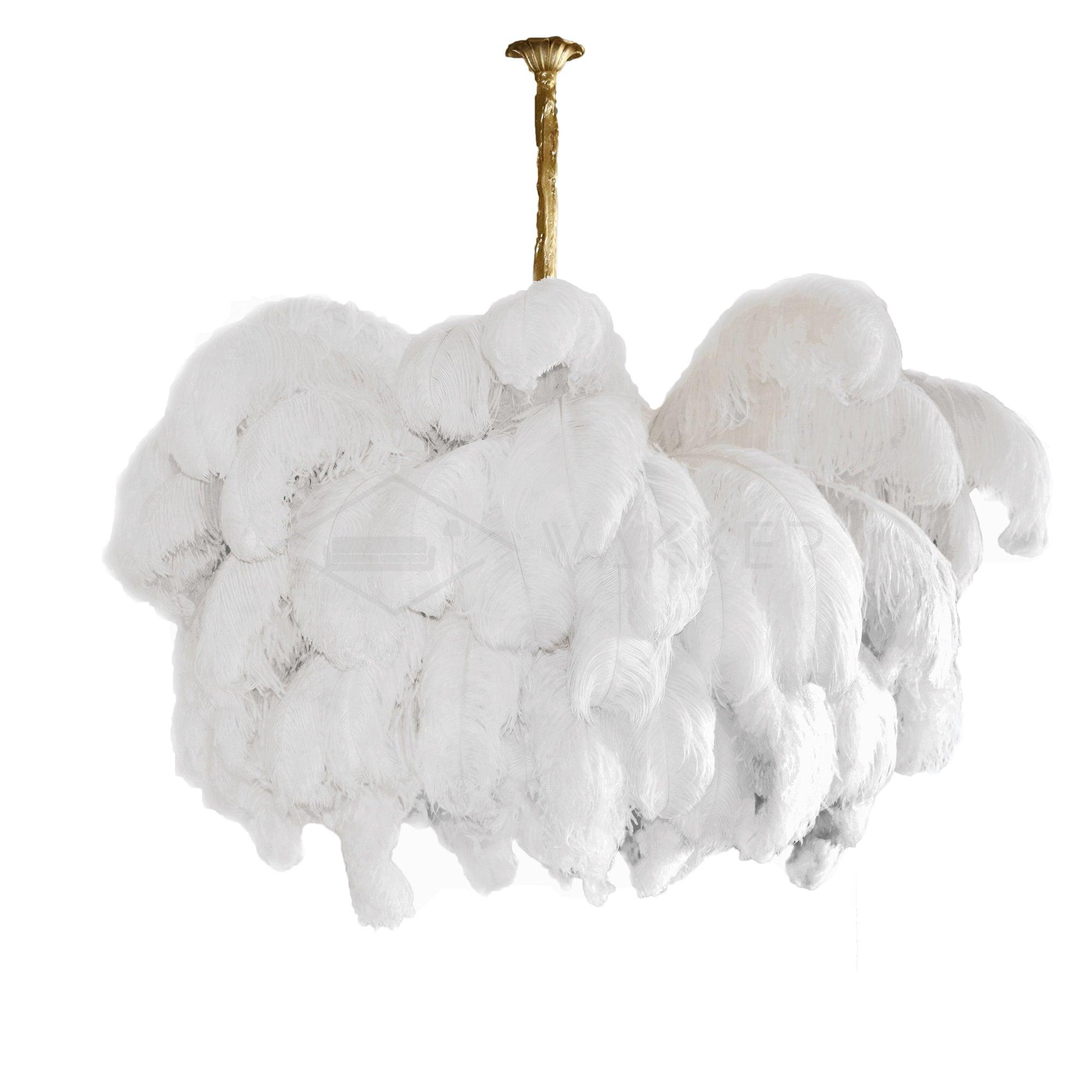 Ostrich Feather Pendant Lamp