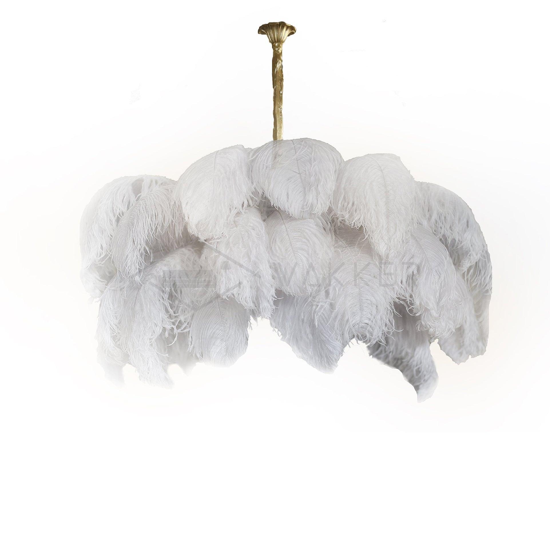 Ostrich Feather Pendant Lamp