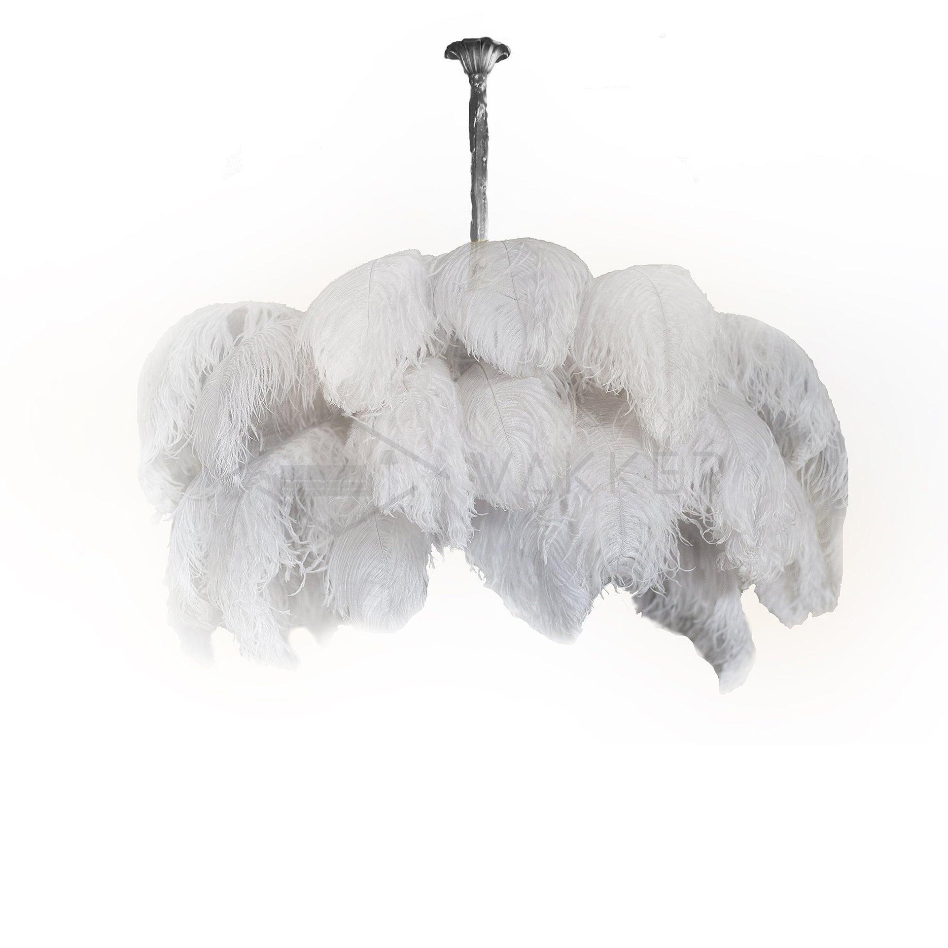 Ostrich Feather Pendant Lamp