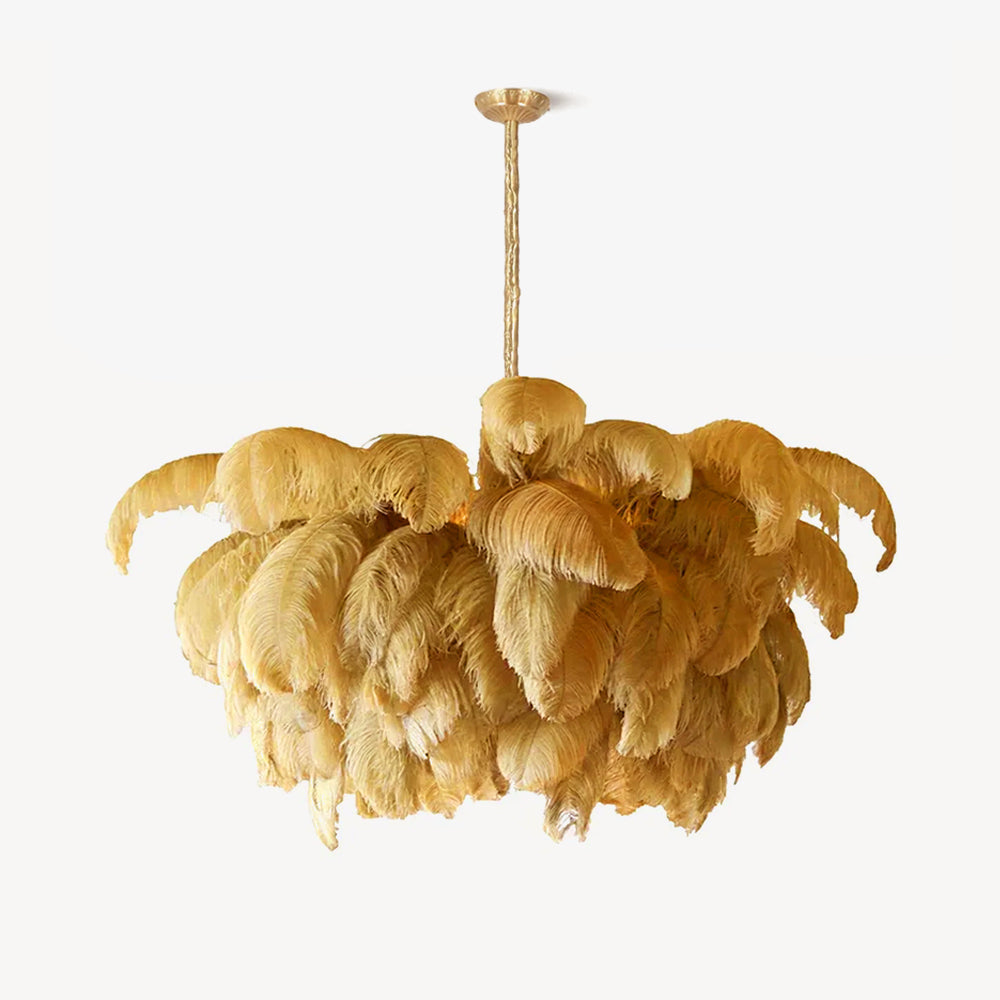 Ostrich Feather Pendant Lamp