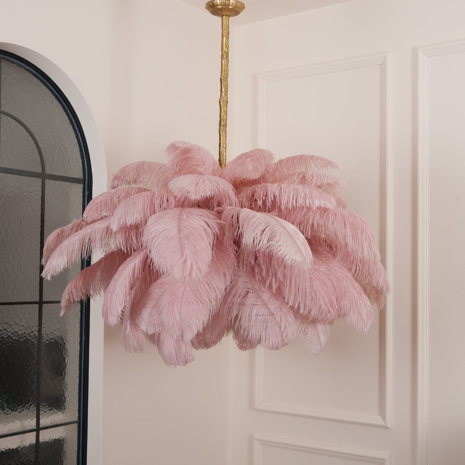 Ostrich Feather Pendant Lamp