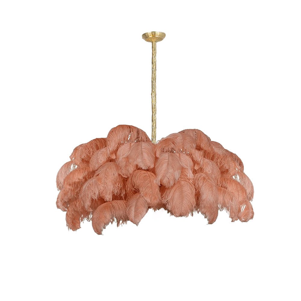 Ostrich Feather Pendant Lamp