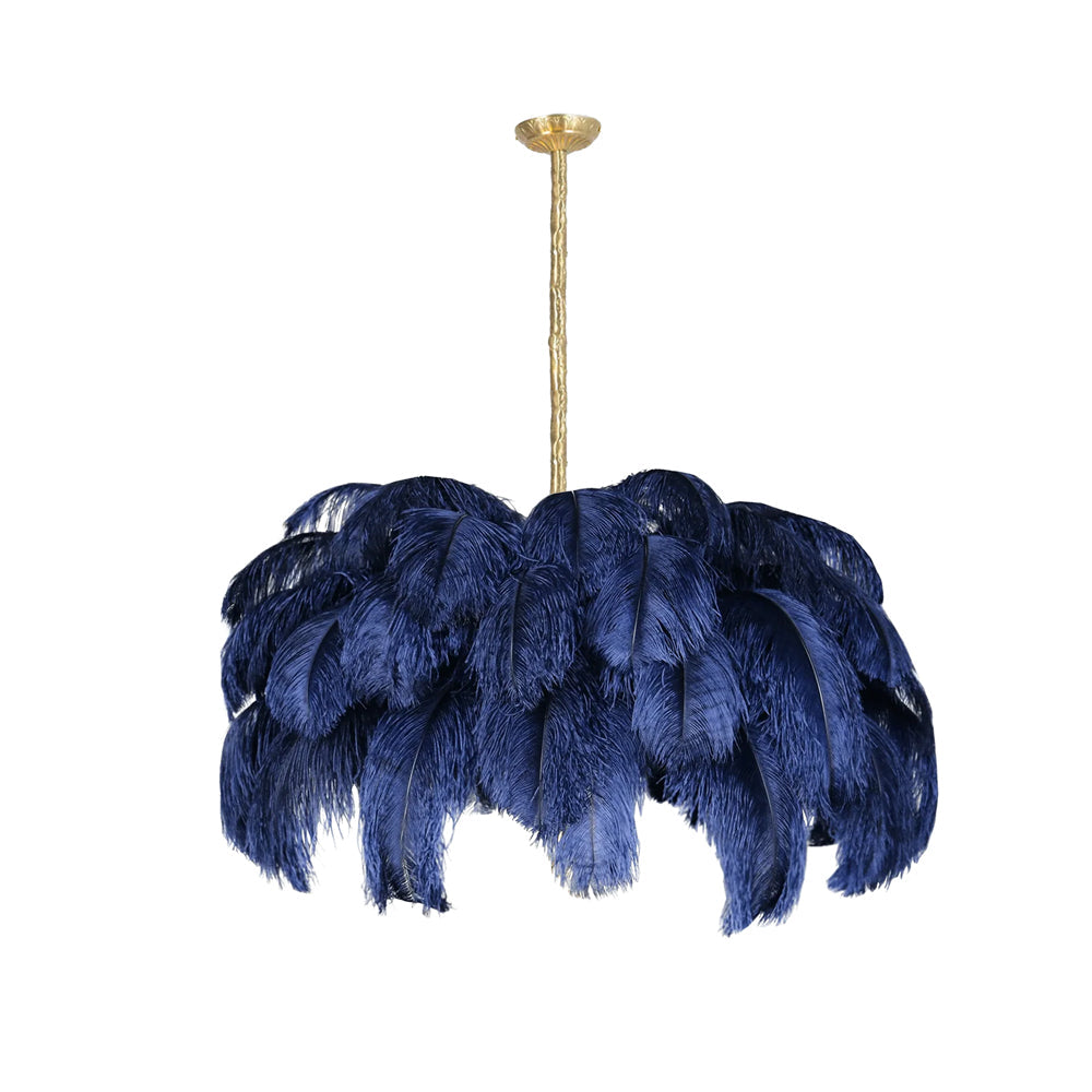 Ostrich Feather Pendant Lamp