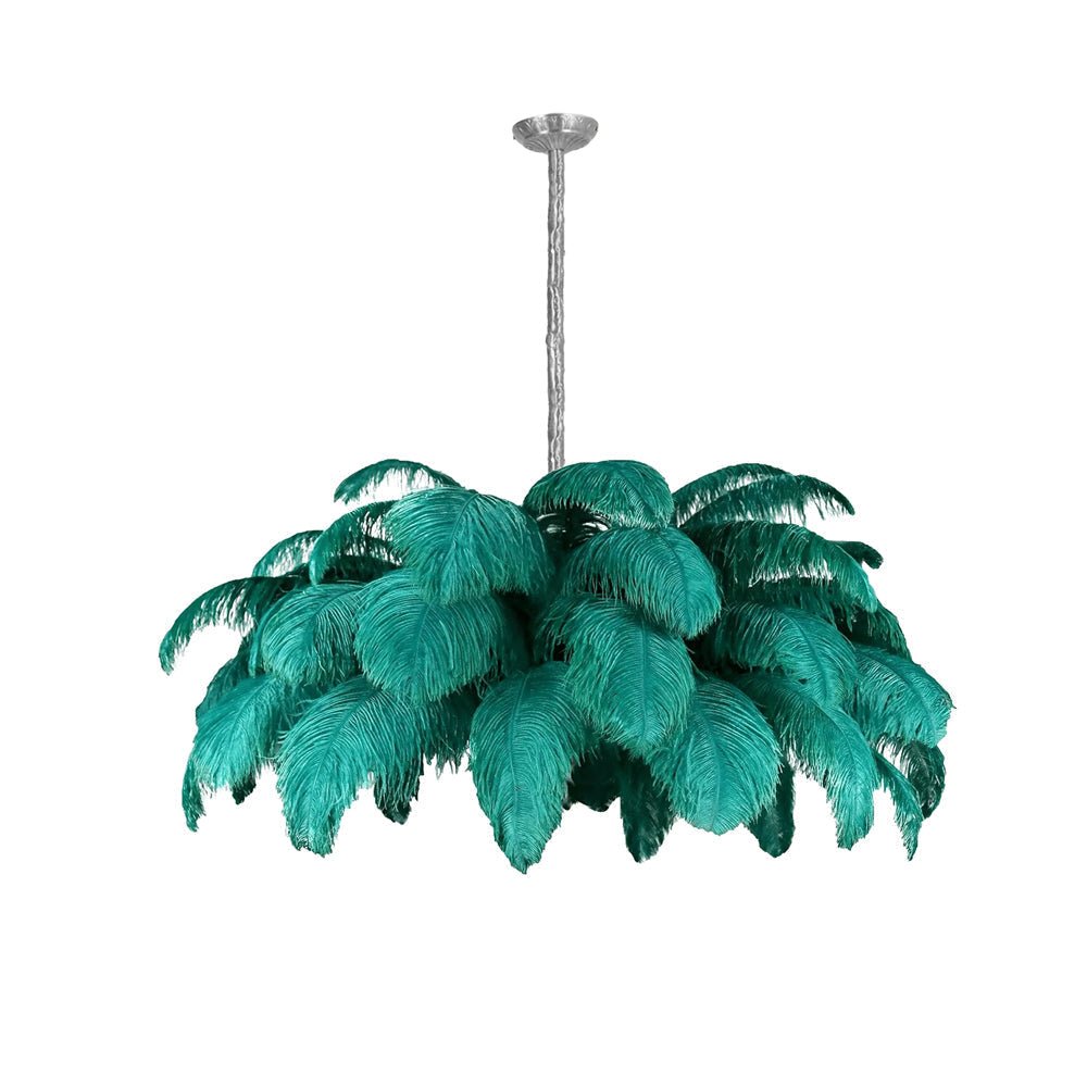 Ostrich Feather Pendant Lamp