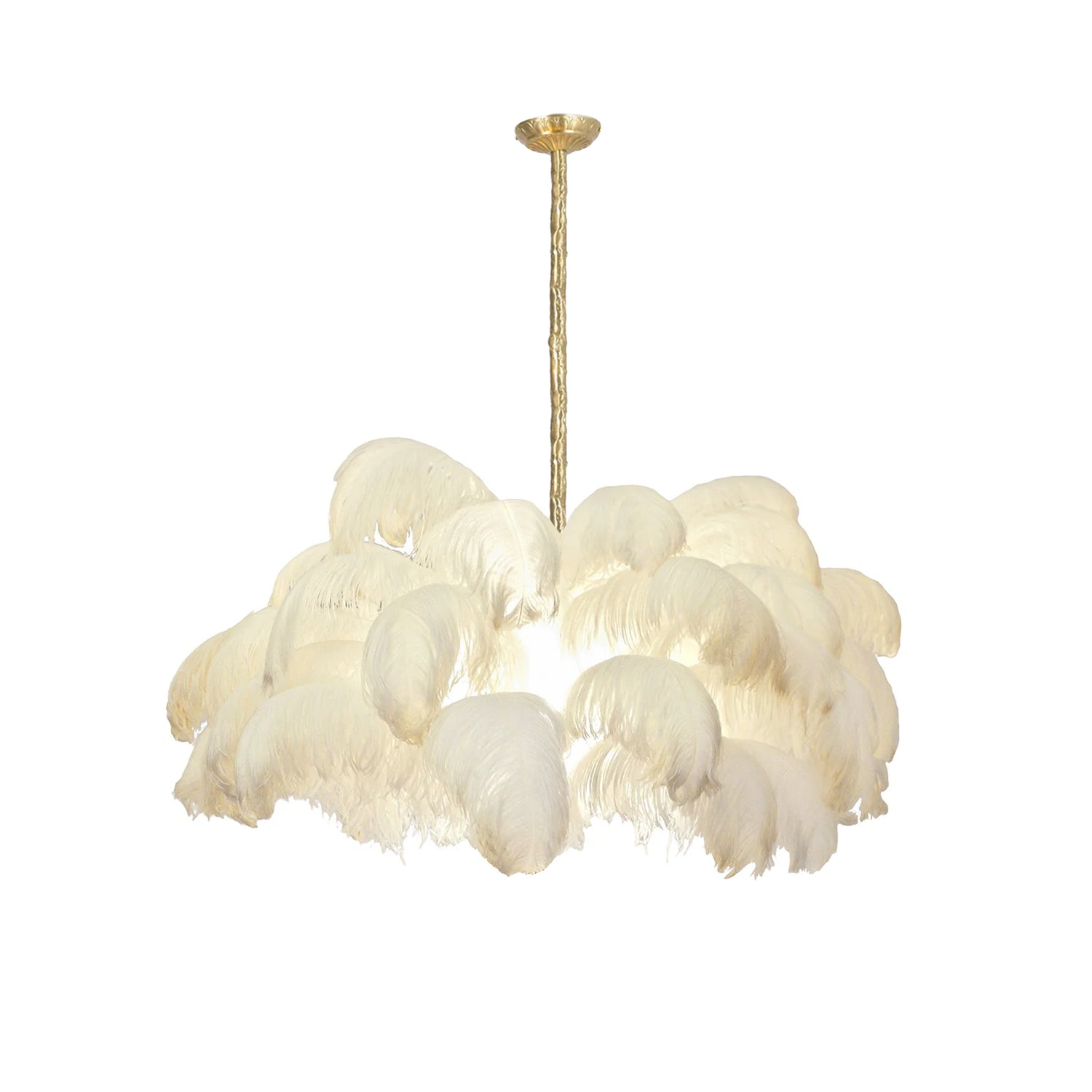 Ostrich Feather Pendant Lamp