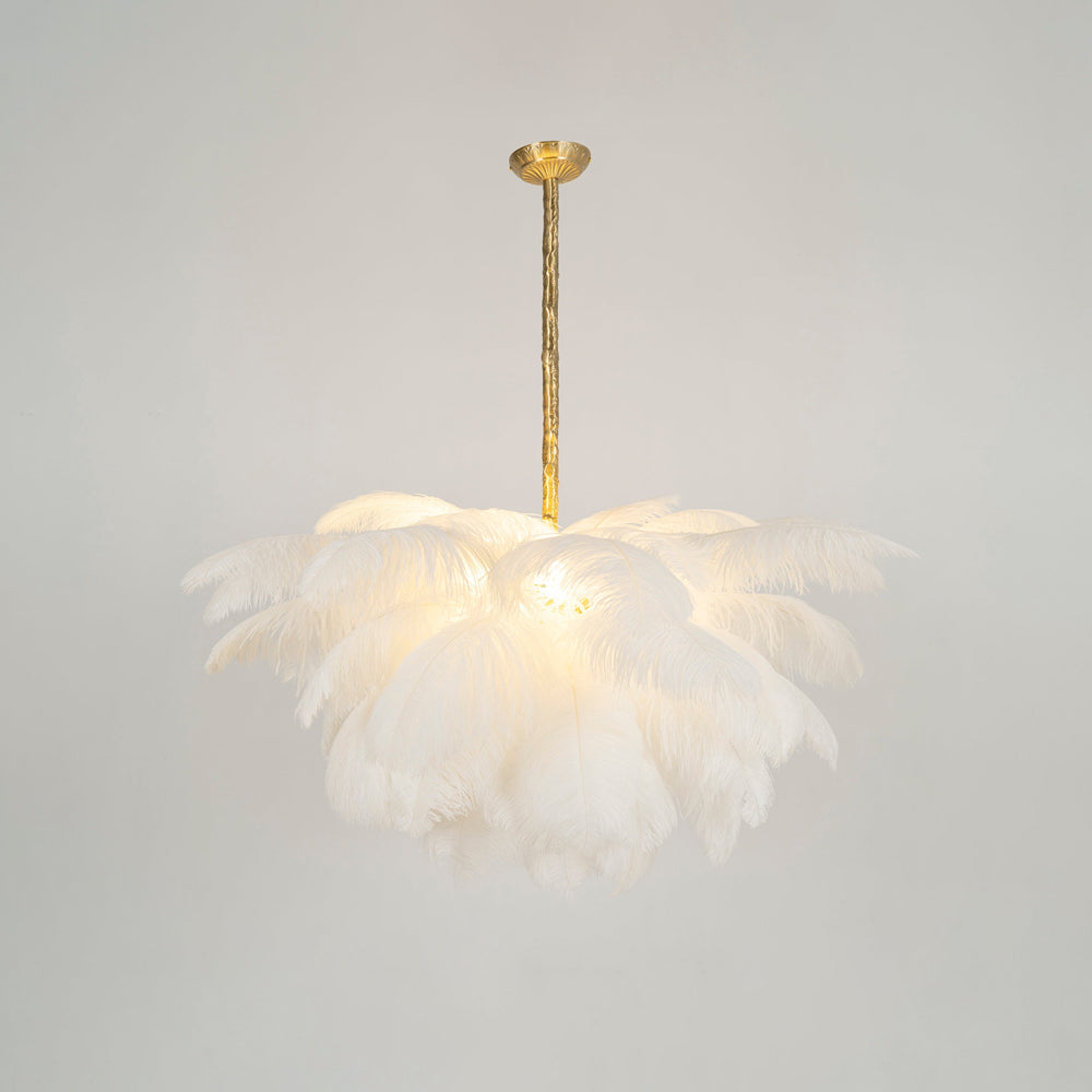 Ostrich Feather Pendant Lamp