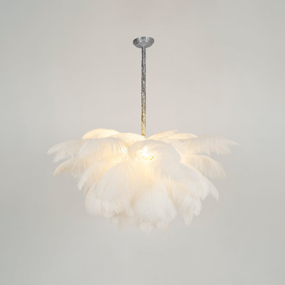 Ostrich Feather Pendant Lamp