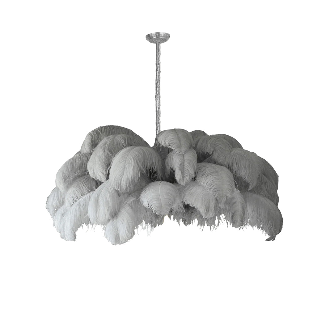 Ostrich Feather Pendant Lamp