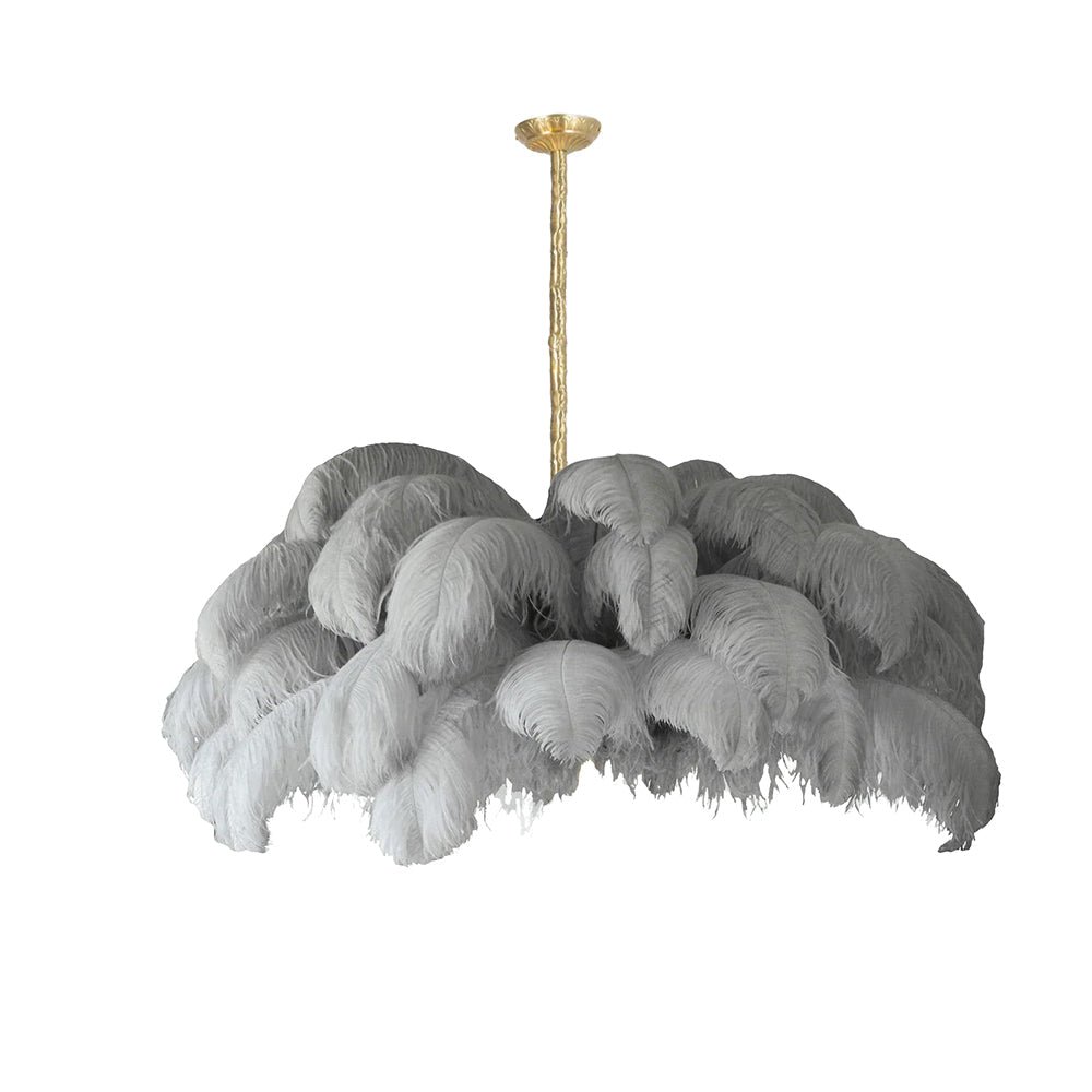 Ostrich Feather Pendant Lamp