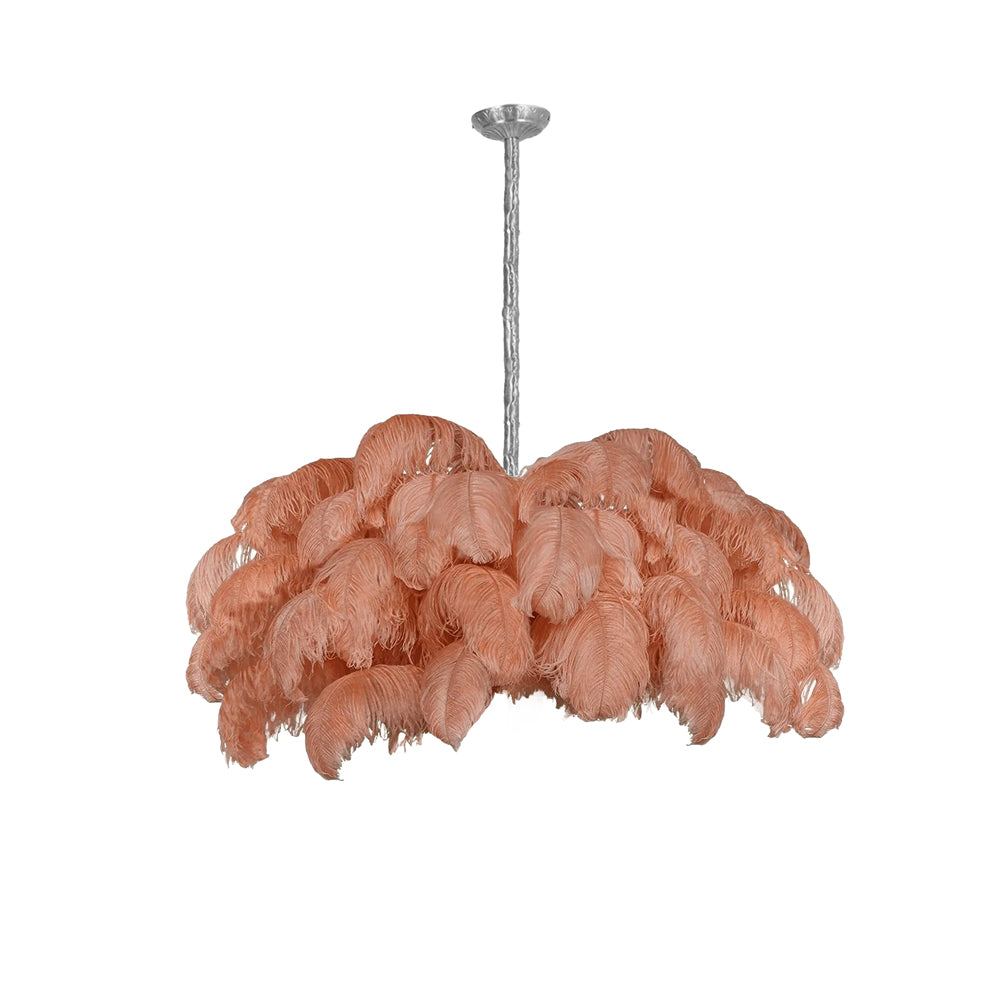 Ostrich Feather Pendant Lamp