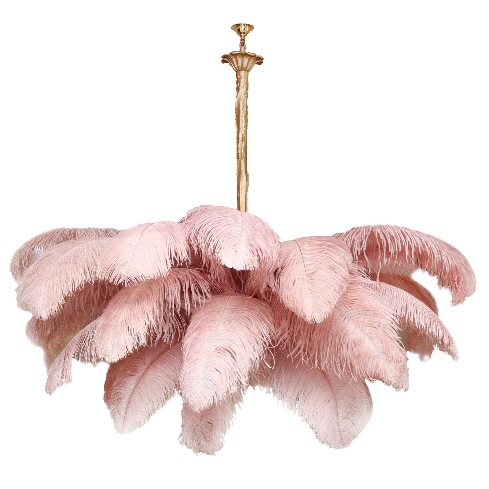 Ostrich Feather Pendant Lamp