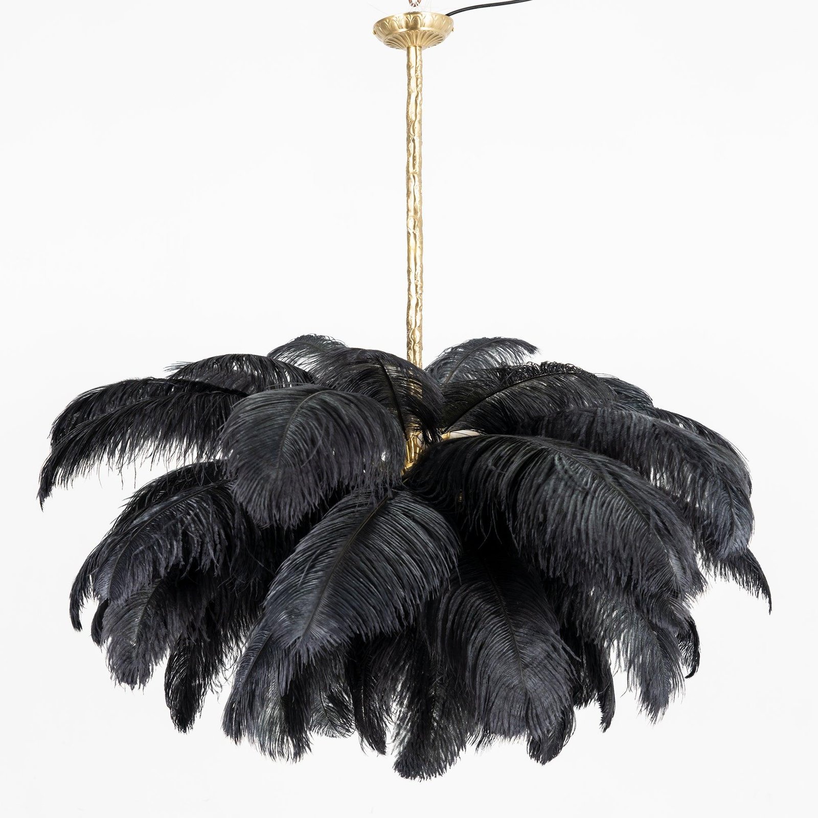 Ostrich Feather Pendant Lamp