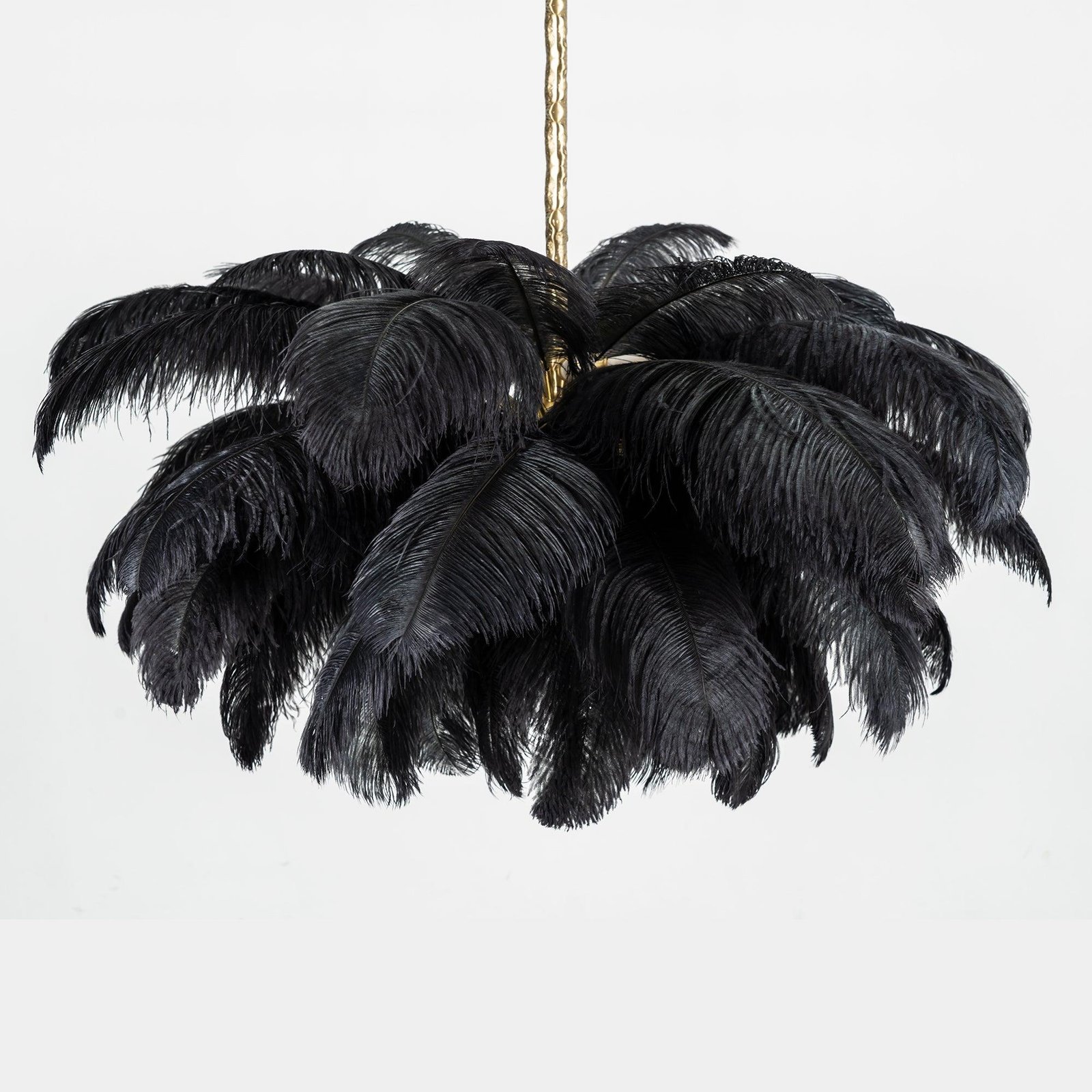 Ostrich Feather Pendant Lamp