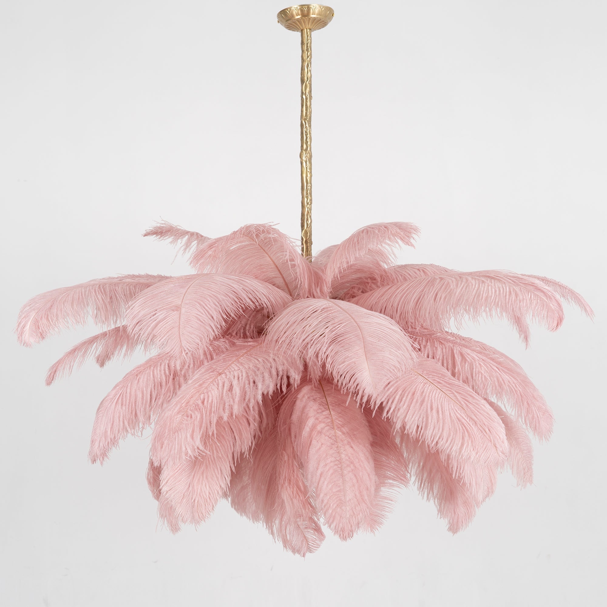 Ostrich Feather Pendant Lamp