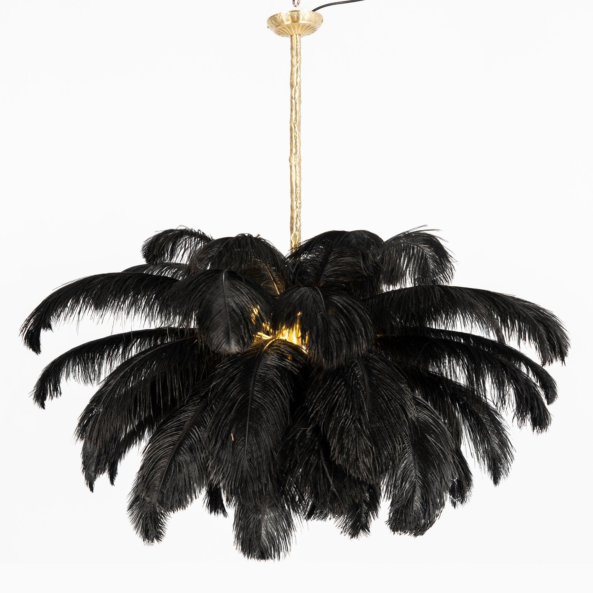 Ostrich Feather Pendant Lamp