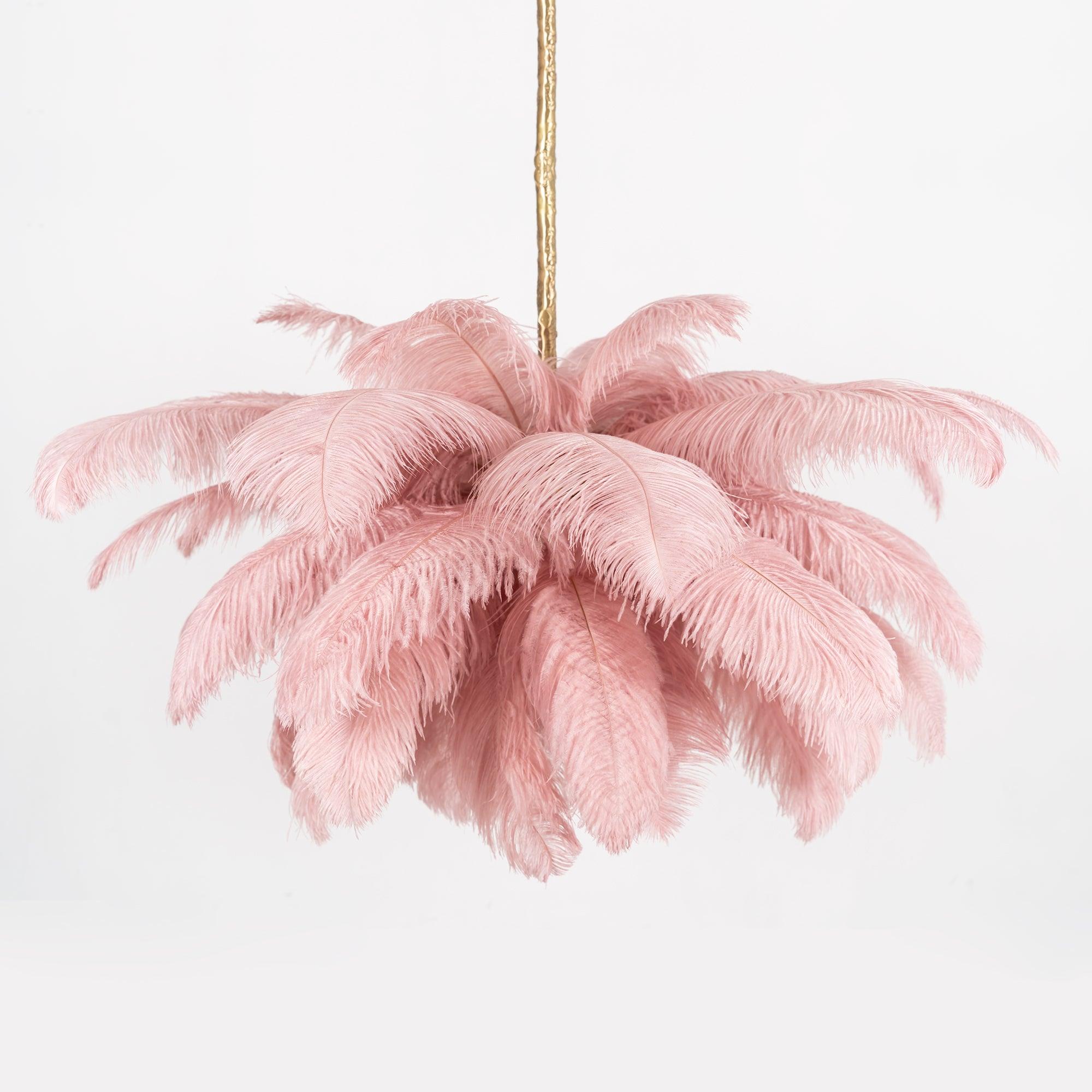 Ostrich Feather Pendant Lamp