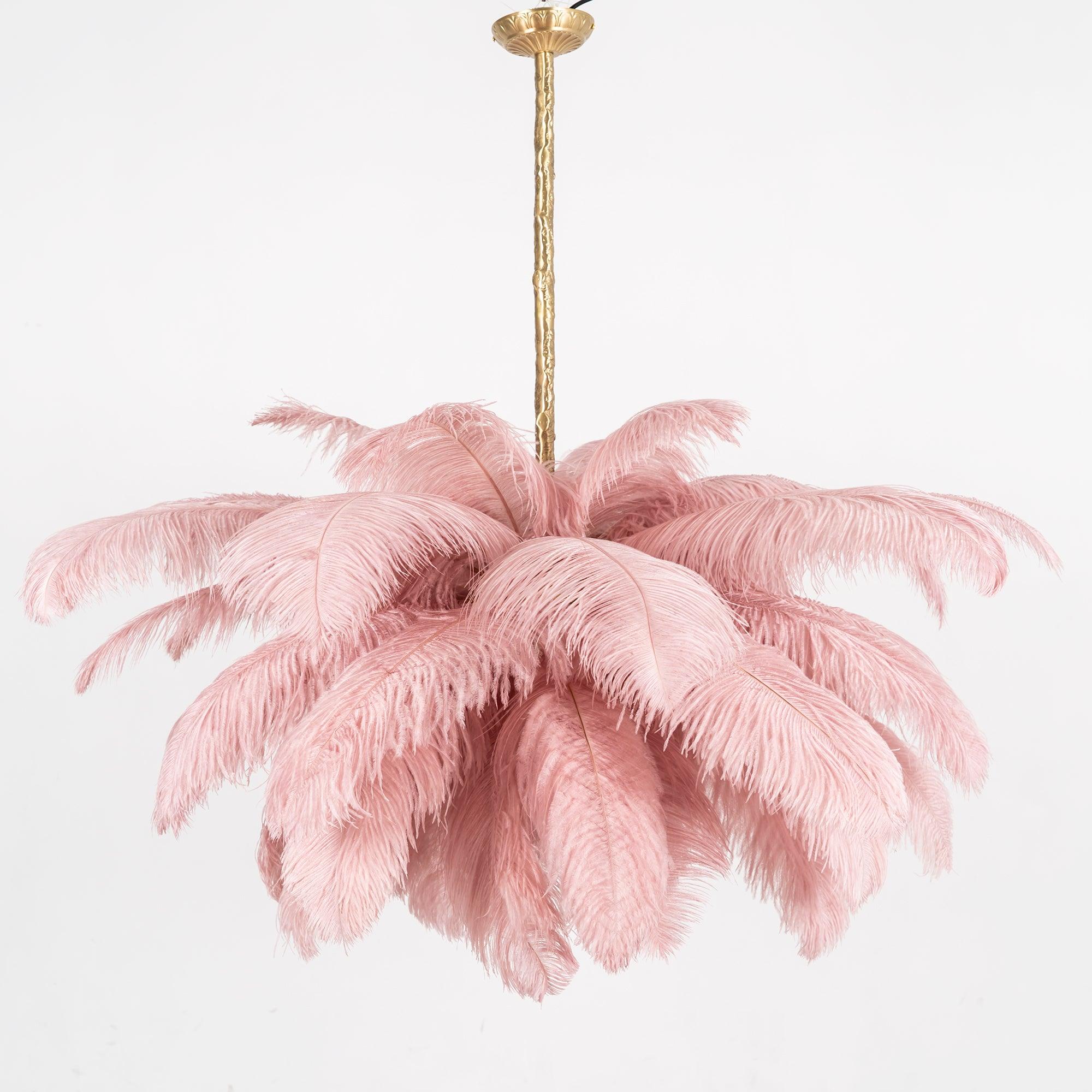 Ostrich Feather Pendant Lamp