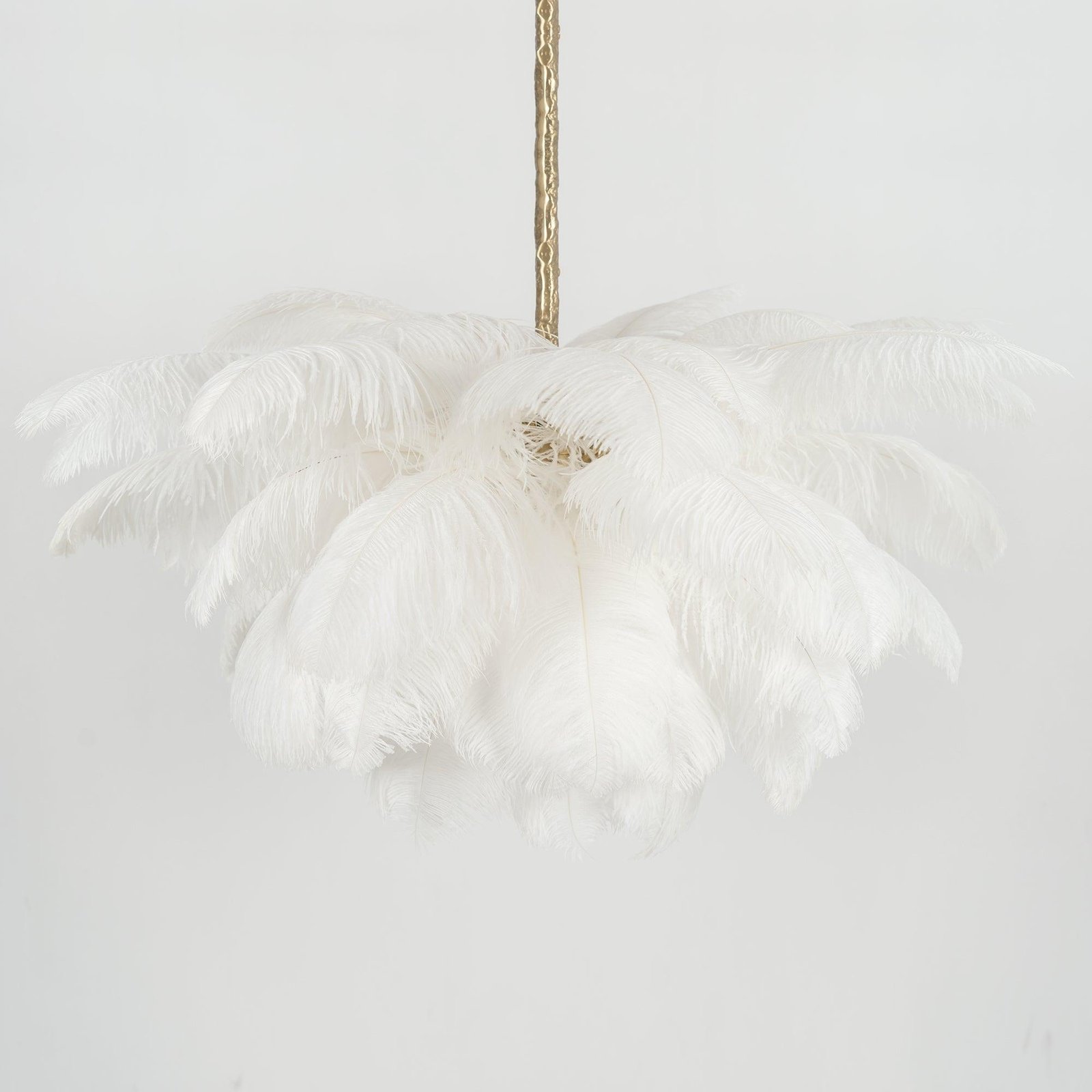 Ostrich Feather Pendant Lamp