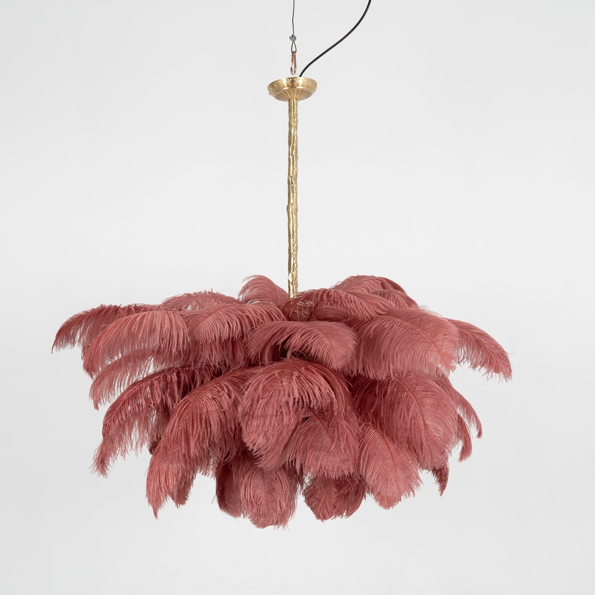 Ostrich Feather Pendant Lamp