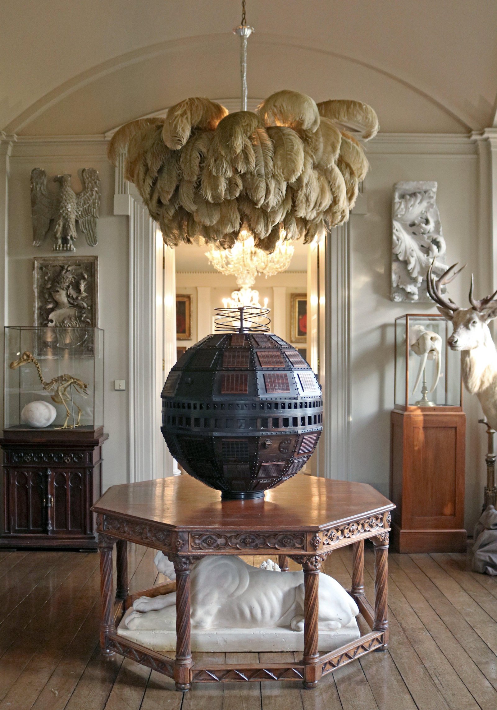 Ostrich Feather Pendant Lamp